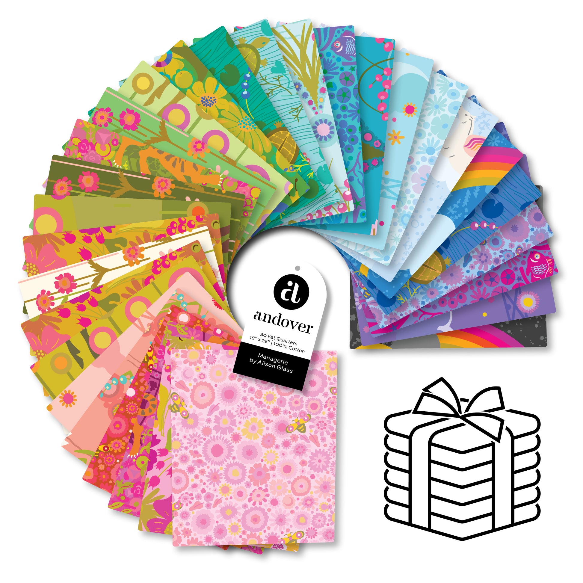 PREORDER - Fat Quarter Bundle - Menagerie by Alison Glass - Andover
