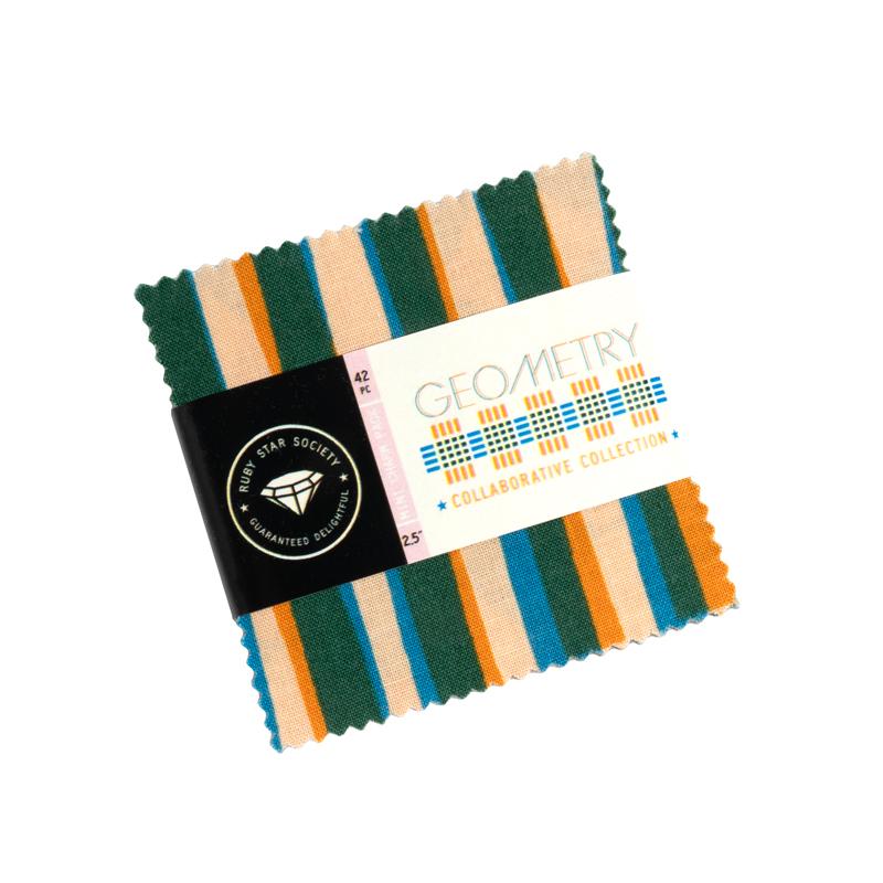 Pack of fabric strips with a label on a white background
