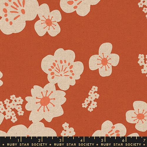 Persimmon Floral - Paper Cuts 2 - Canvas - Ruby Star Society