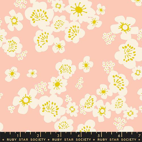 DOUBLE GAUZE -  Florals - Peach Blossom - Paper Cuts 2 - Ruby Star Society