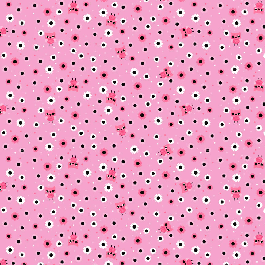 Poppie Cotton - Not Scary - Hootie Hoot - Pink