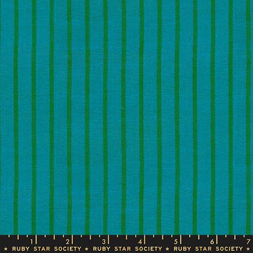 Apron Stripe - Dark Turquoise - Warp Weft Mystic Fable - Ruby Star Society