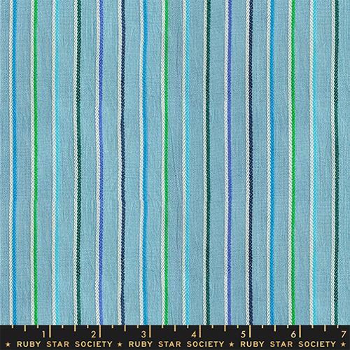 Sketch Stripe Twist Weave - Soft Blue - Warp Weft Mystic Fable - Ruby Star Society