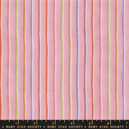 Sketch Stripe Twist Weave - Rosebud - Warp Weft Mystic Fable - Ruby Star Society