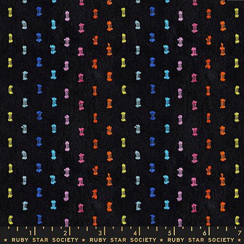 Woven - Flicker - Rainbow Black - Warp Weft Mystic Fable - Ruby Star Society