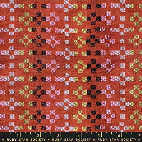 Woven - Flowers - Terracotta - Warp Weft Mystic Fable - Ruby Star Society