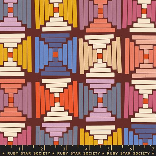 Courthouse Steps - Cranberry - Persimmon - Canvas - Ruby Star Society
