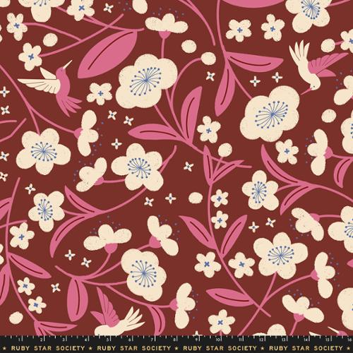 Persimmon - Cranberry - Ruby Star Society - 108" Wideback