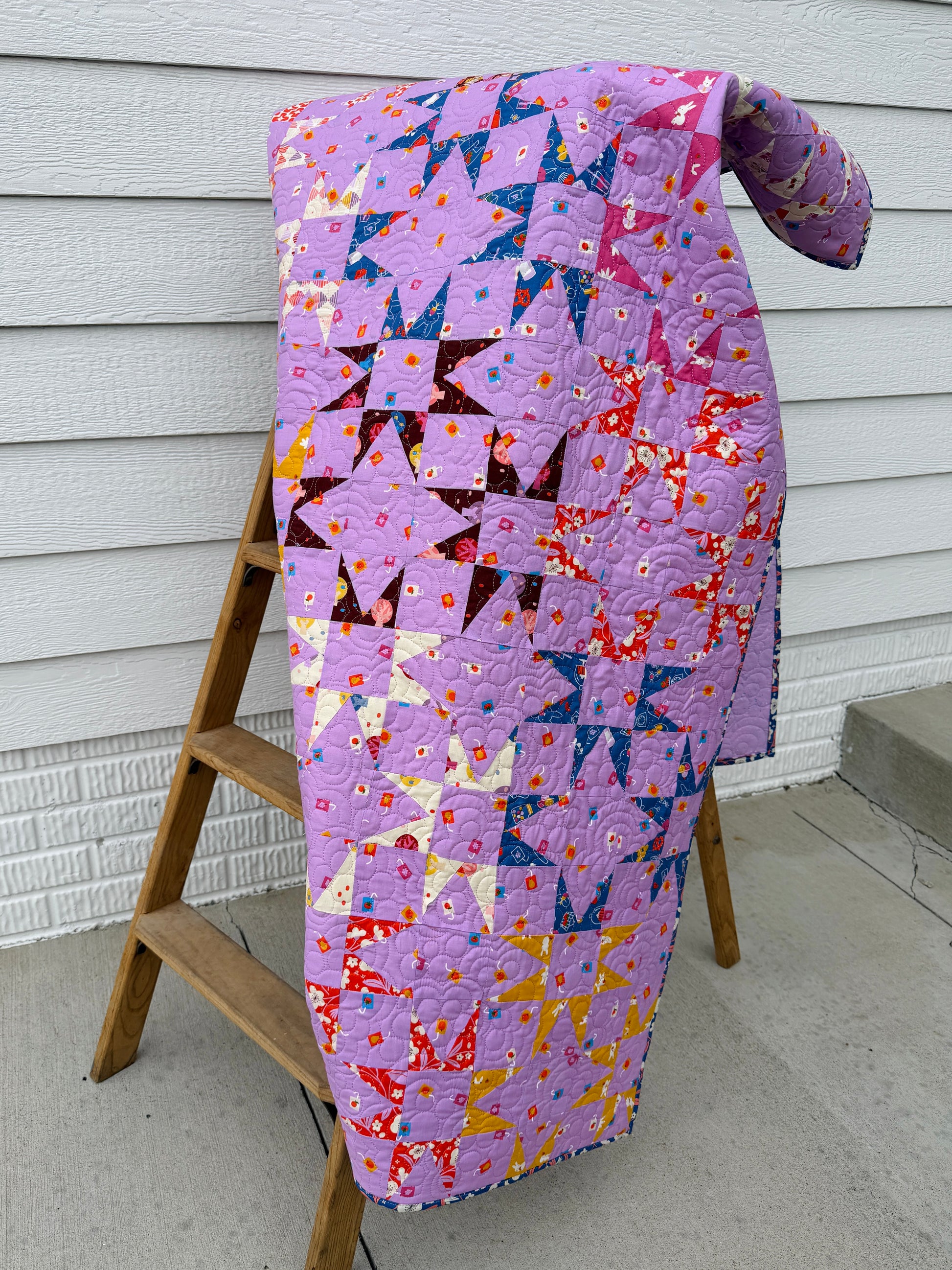 Starlight Grove - Persimmon Quilt Kit - 60”x60” - pattern included
