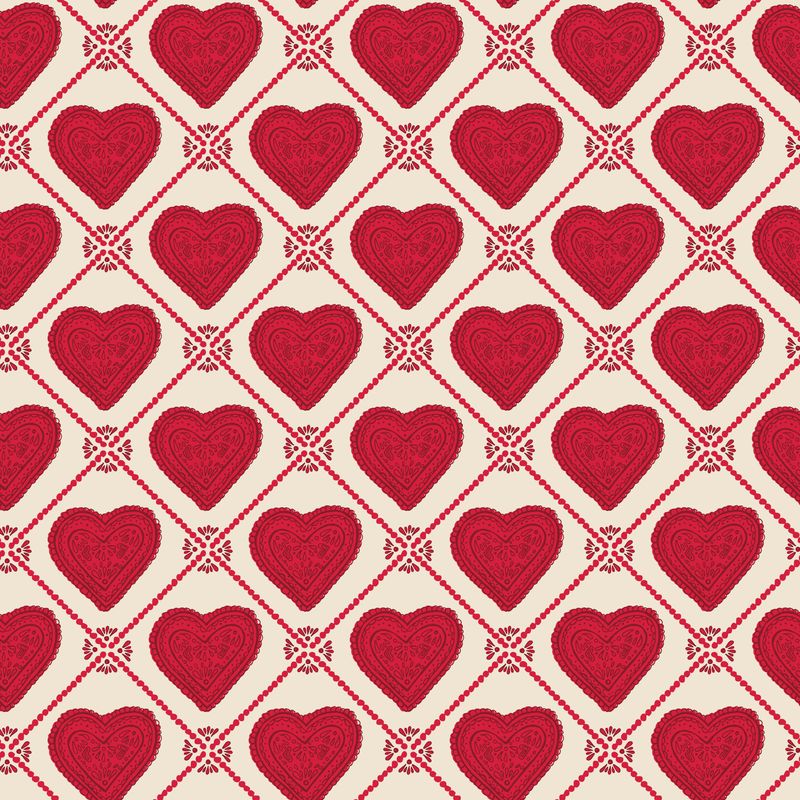 Folk Hearts - Red - Folk Love - Cloud9