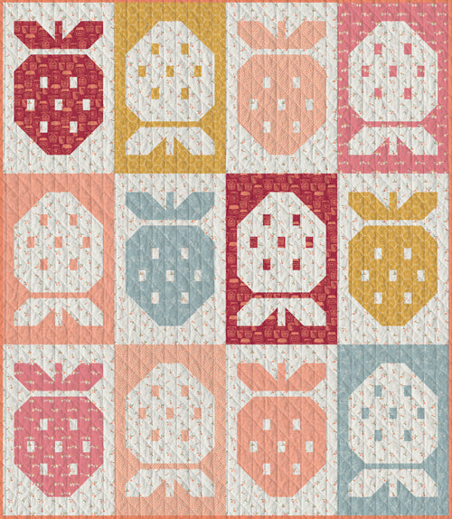 Summerberry Quilt Kit - AGF Summer Homestead Fabrics - Pattern by Abby Maed Included - 60"x69"