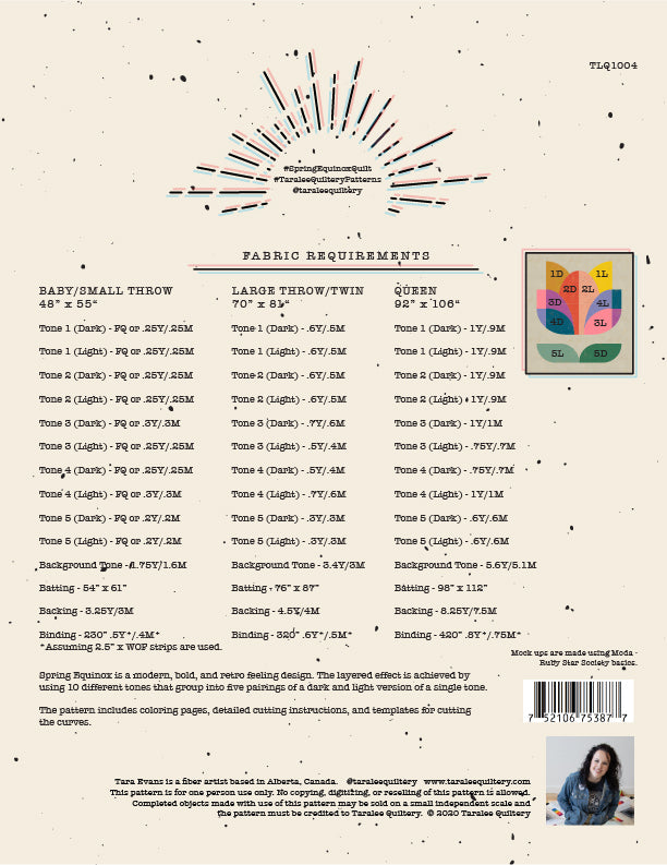 Spring Equinox - Tara Lee Quiltery - Printed Pattern