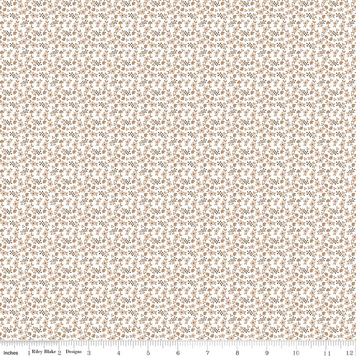 Whimsical Woodland - Mini Floral - Natural - Riley Blake Designs