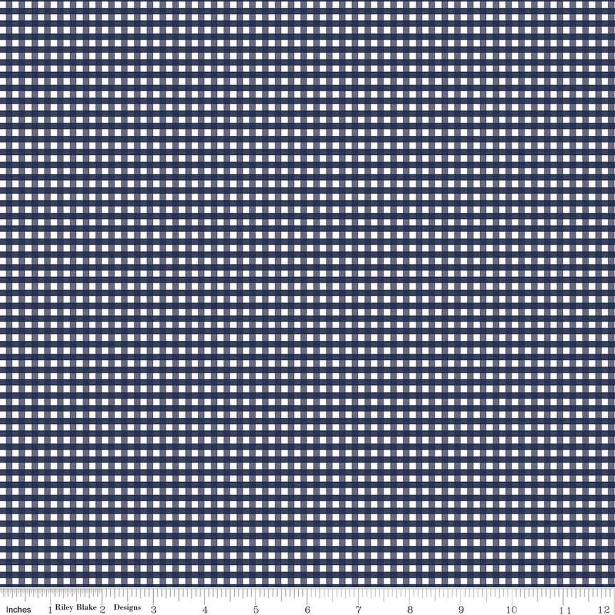 1/8" Gingham - Navy