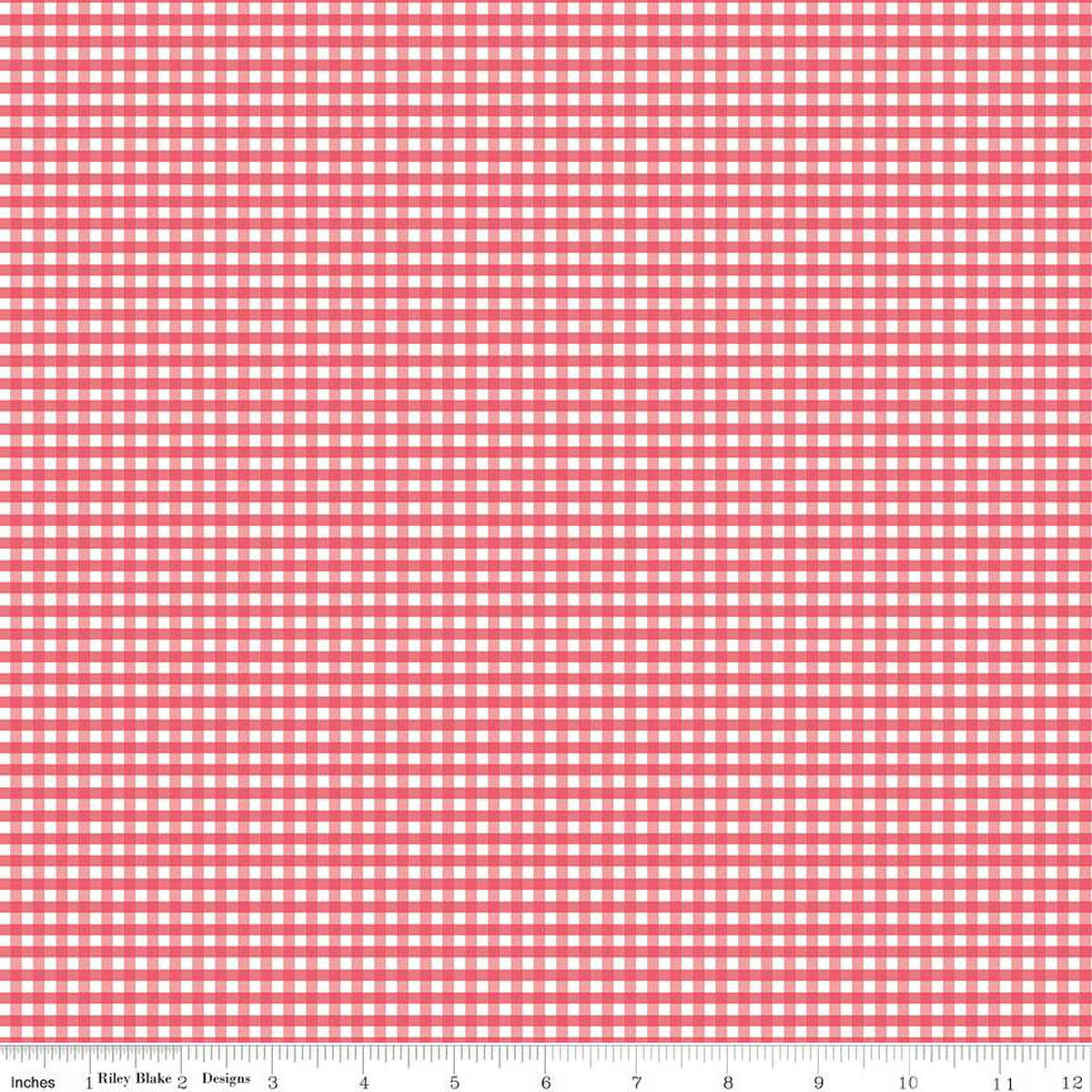 1/8" Gingham - Tea Rose