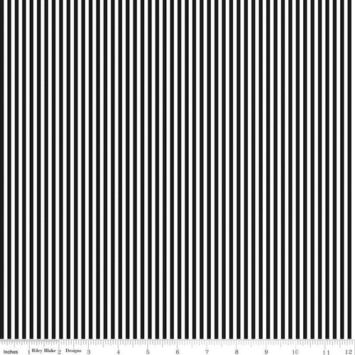 1 yard - end of bolt deal - 1/8" Stripe Black