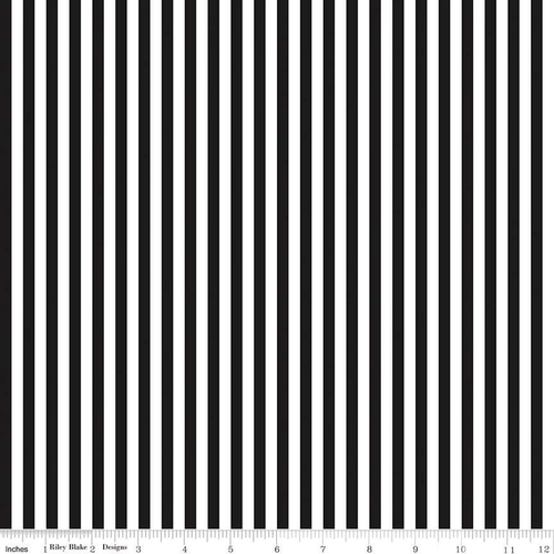 1/4" Stripe Black
