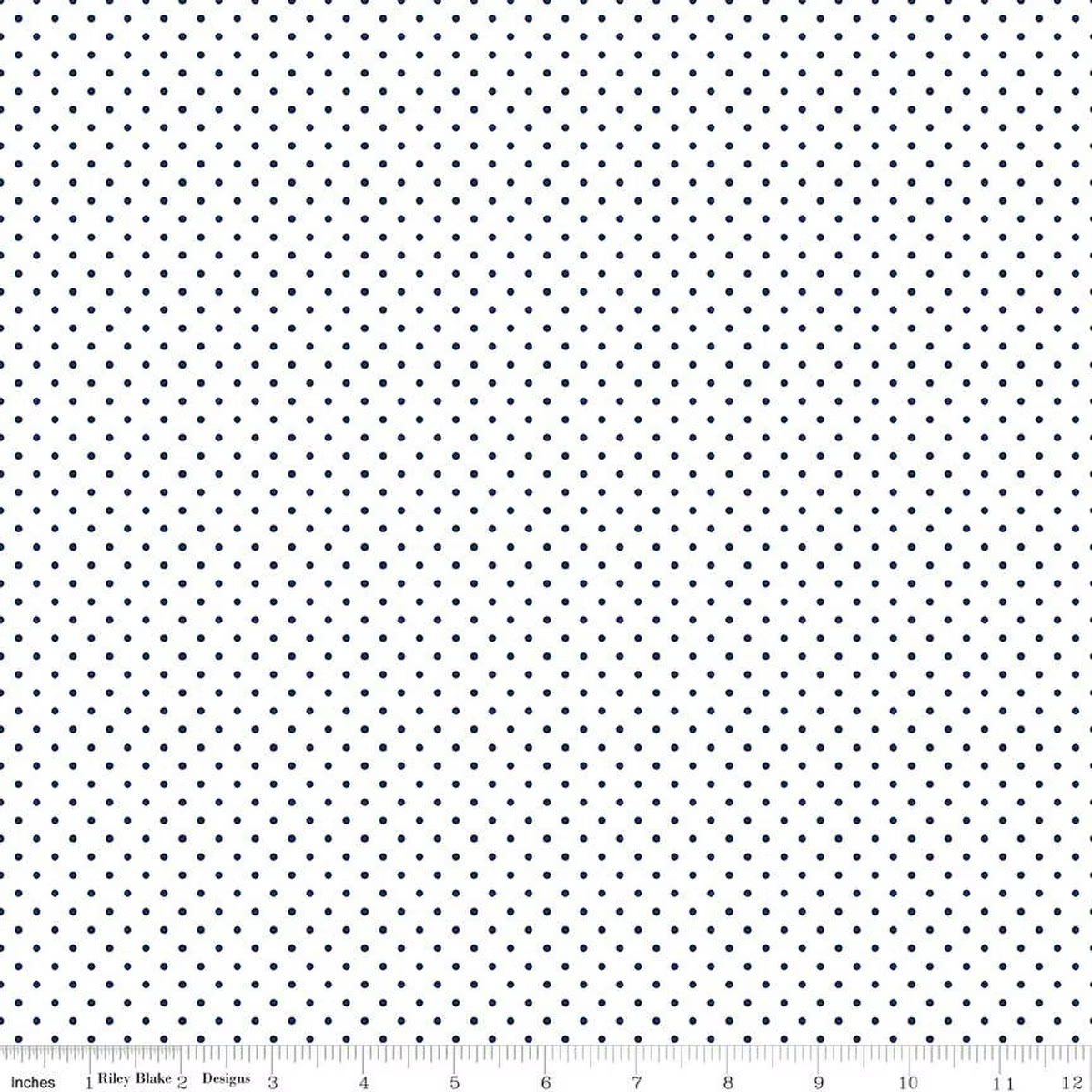 Swiss Dot On White Navy