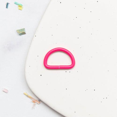 1" D Ring - Hot Pink