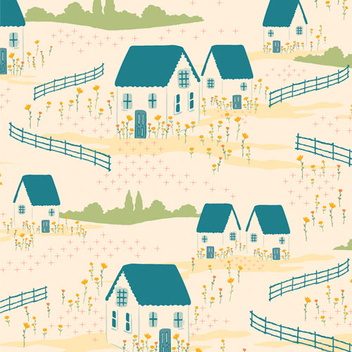 1-1/2 Yards - Folkhouse Dream - Marigold - Art Gallery Fabrics