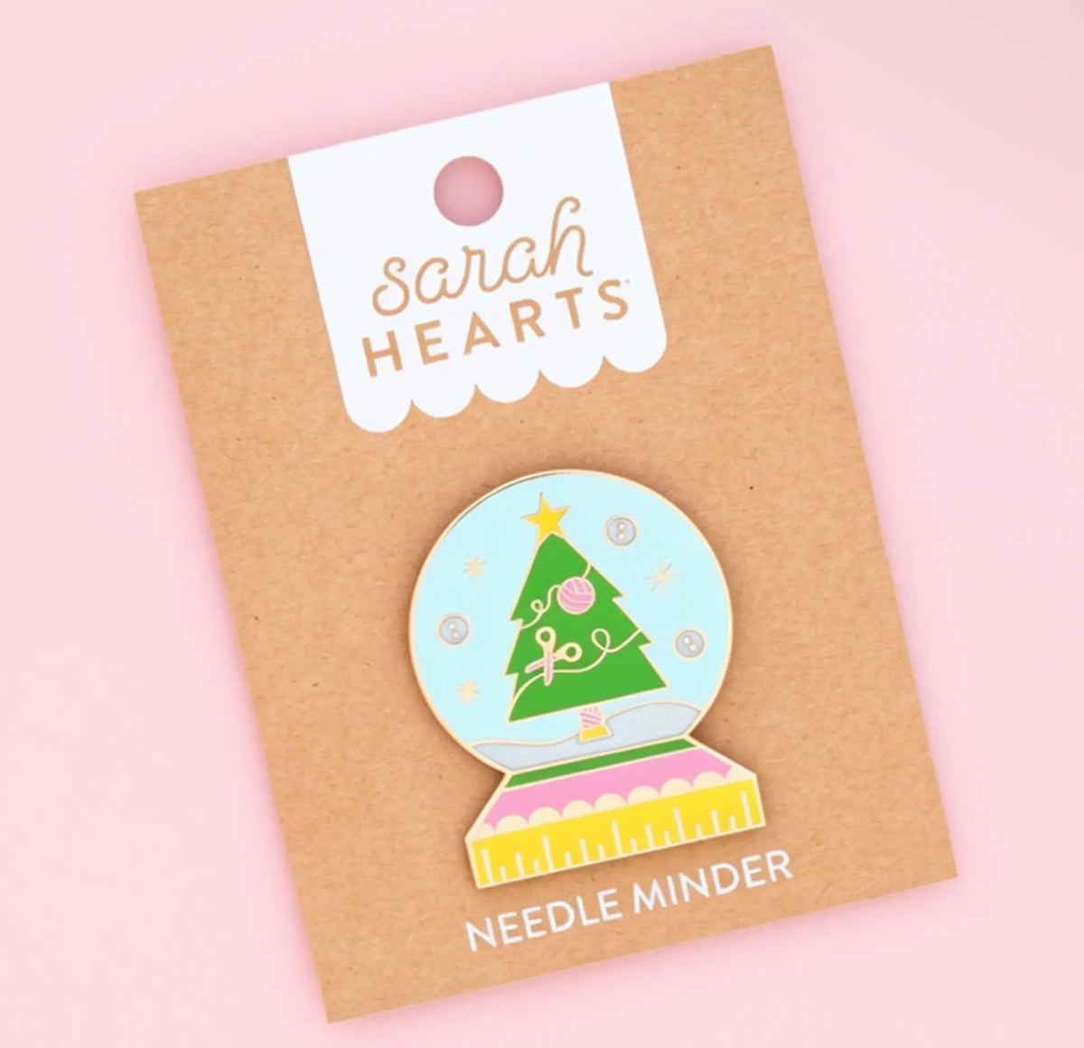 Crafty Snow Globe Magnetic Needle Minder - Sarah Hearts