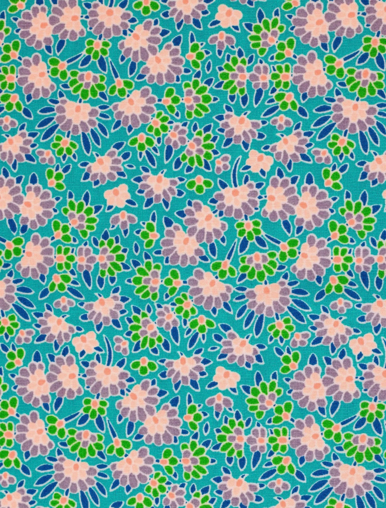 Green Calendula - Oilcloth Coupon