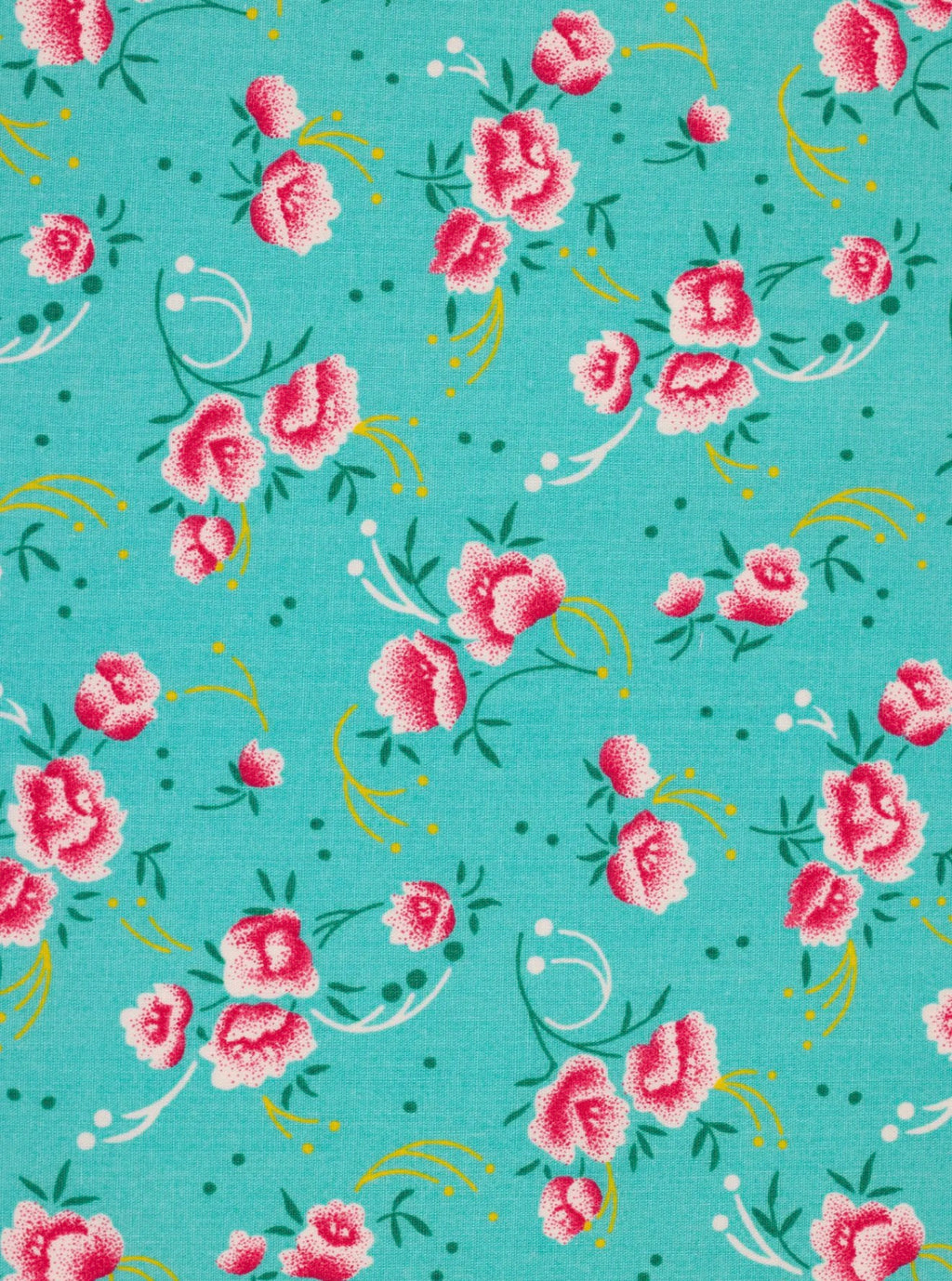 Peony - Celadon - cotton coupon