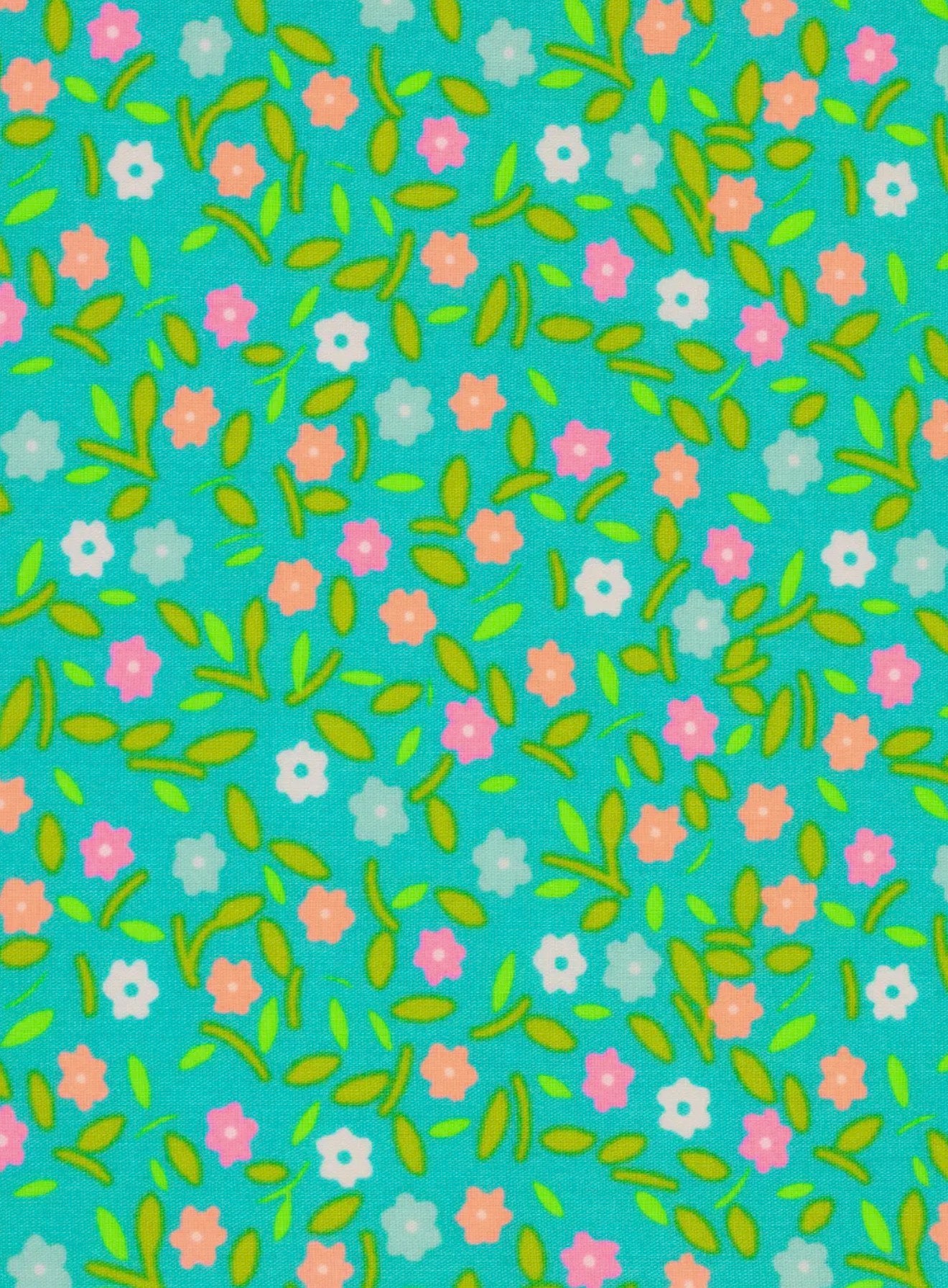 Peace and Love - Azure - cotton coupon