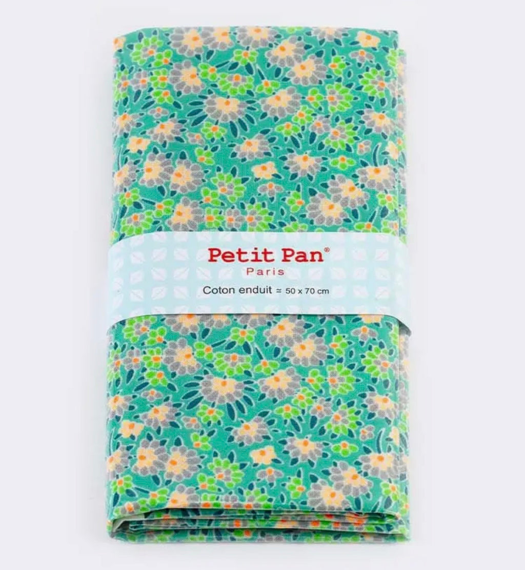 Green Calendula - Oilcloth Coupon