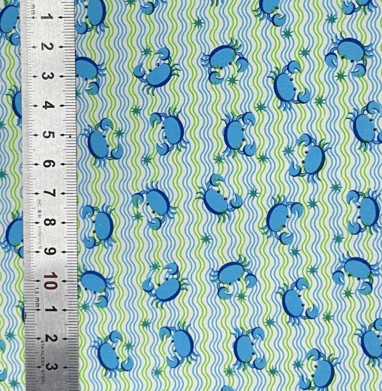 Crabs - Blue - Petit Pan - half yard