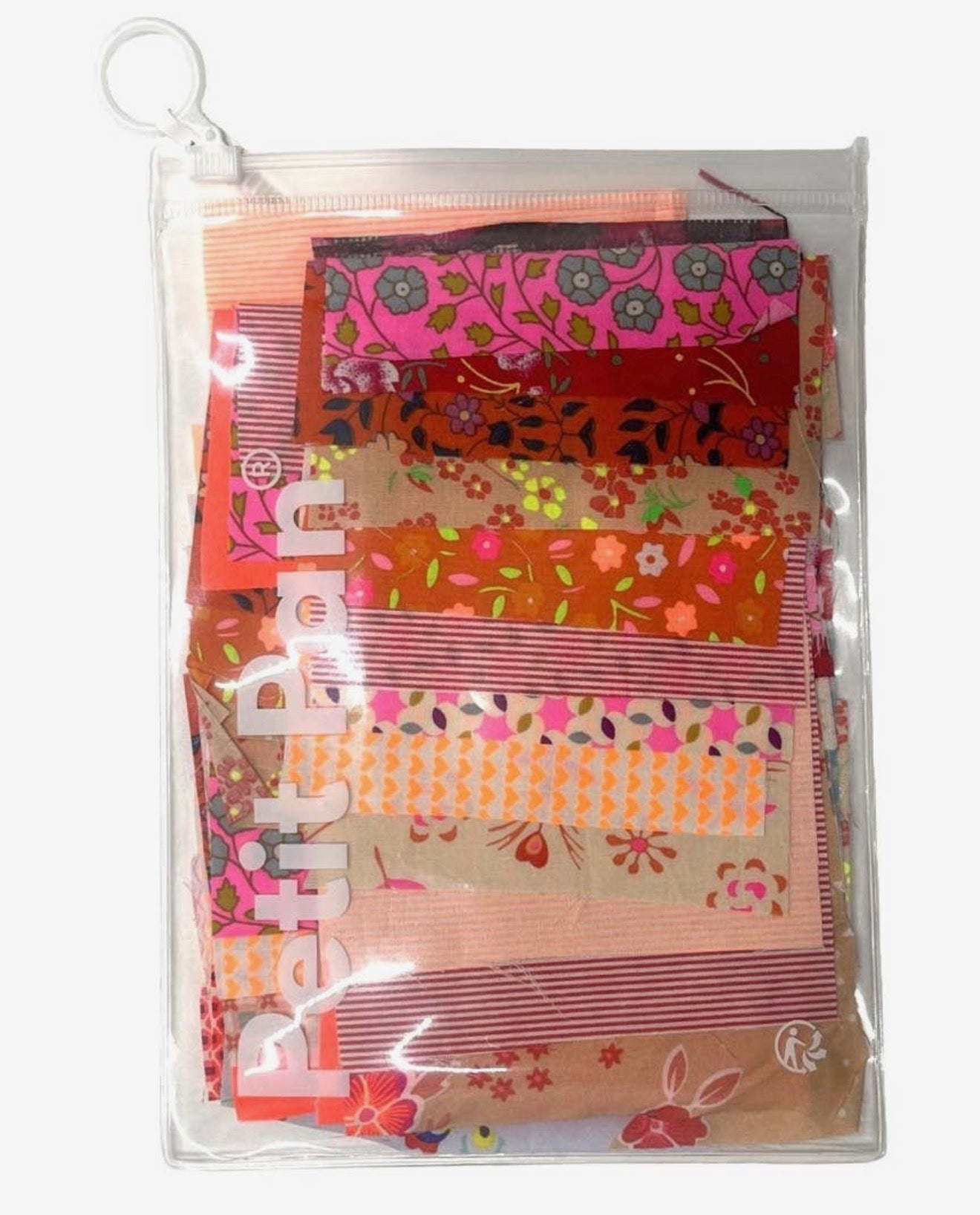 50 piece scrap kit! 10cm squares, pink orange yellow and red