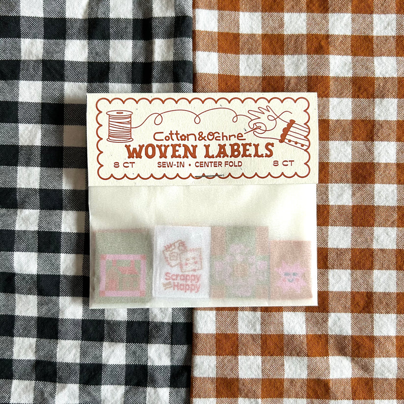 Quilty Pack Labels - Cotton and Ochre