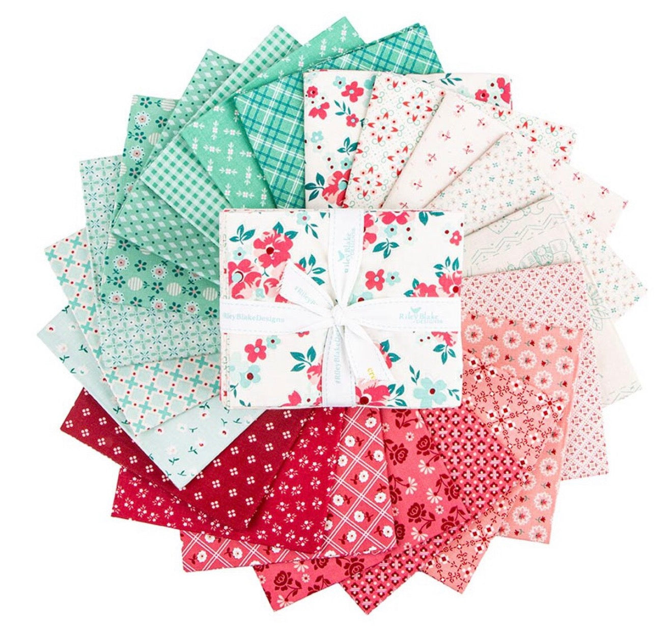 Fat Quarter Bundle - Berry & Sage - Lori Holt