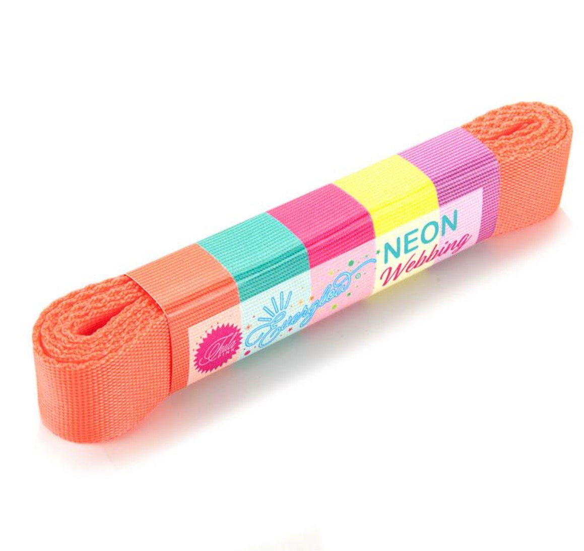 Everglow Webbing - 1” - 2 yards - Lunar Orange