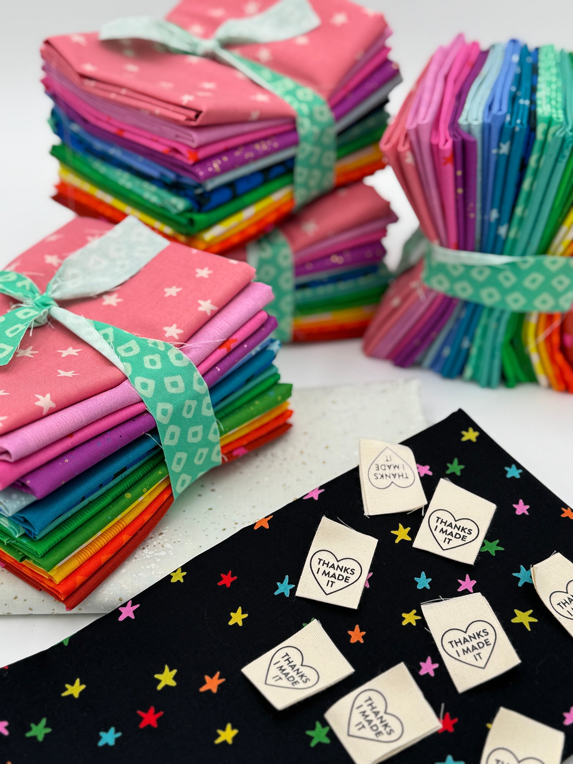 Rainbow Tetra Star Quilt Kit - Throw Size