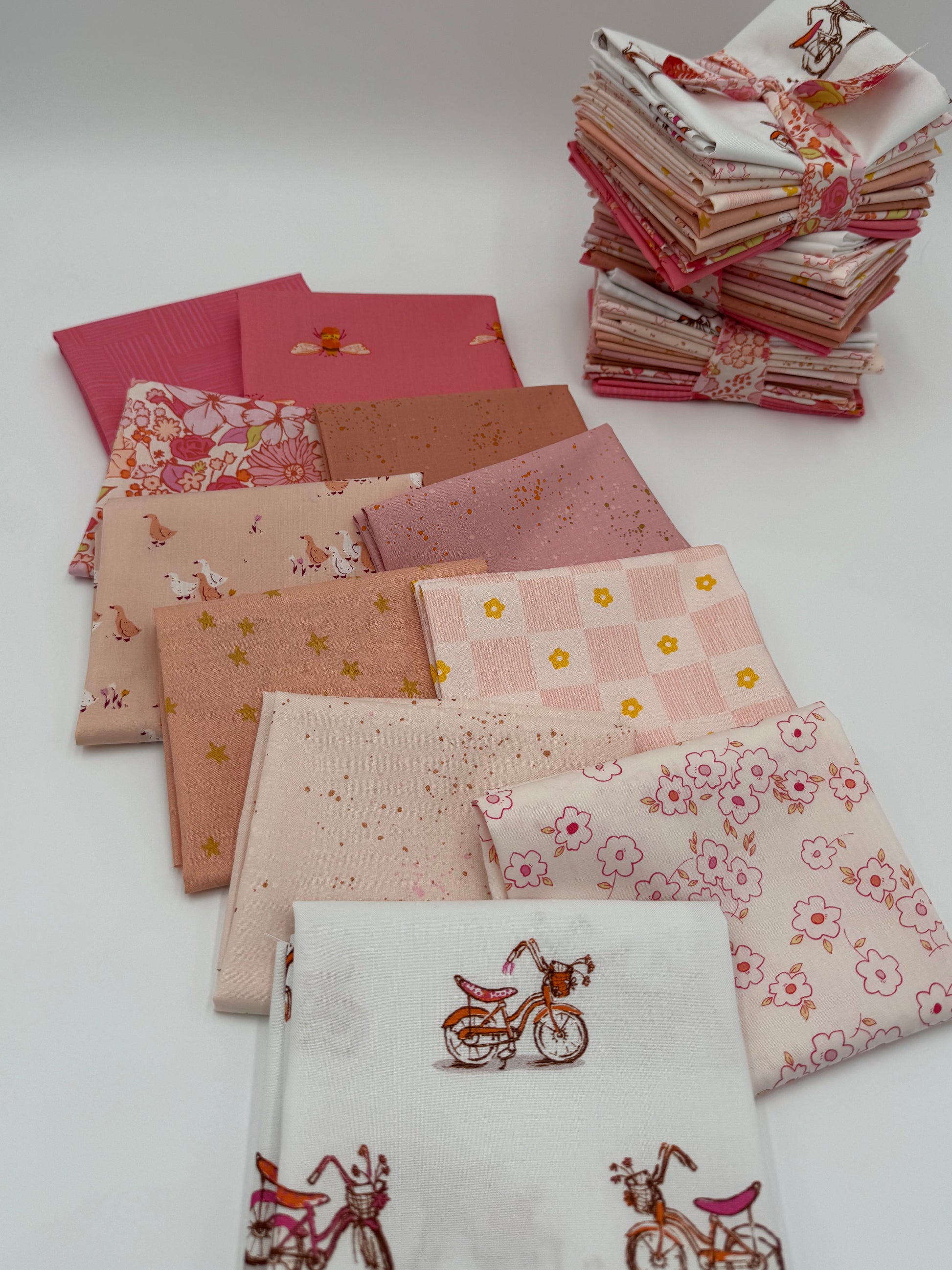Peachy n pretty n pink - fat quarter bundle