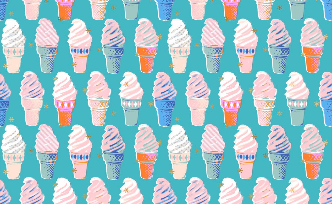 Ice cream cones - turquoise - BEST DAY EVER - RUBY STAR SOCIETY