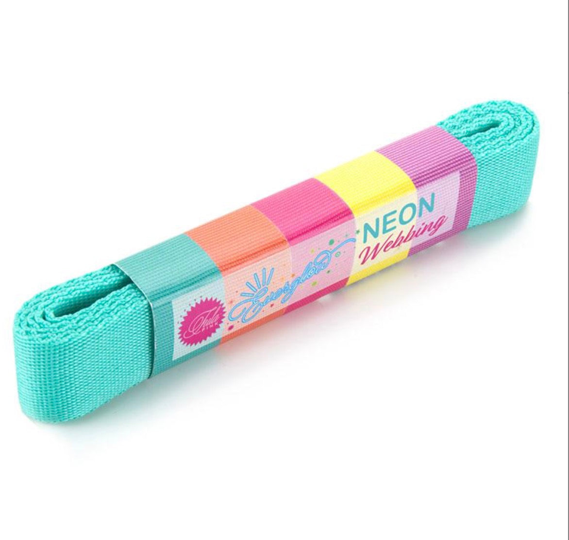 Everglow Webbing - 1” - 2 yards - Spirit Teal