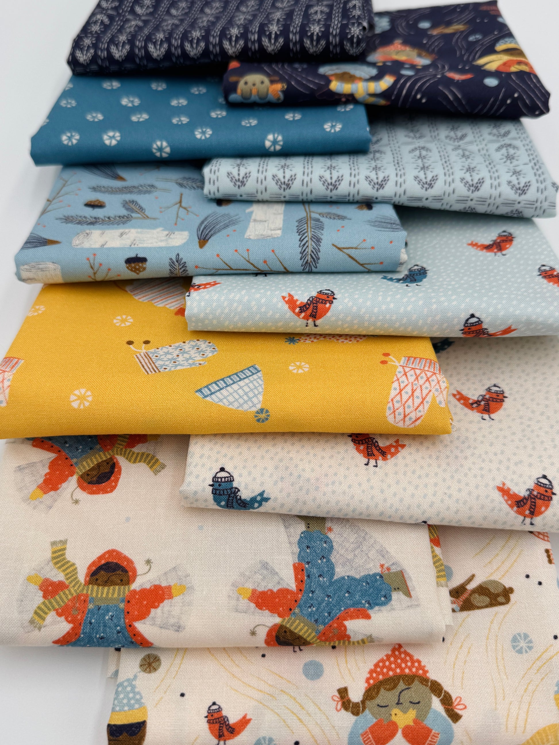 10 pc Fat Quarter Bundle - Snow Friends - Cloud9 Fabrics
