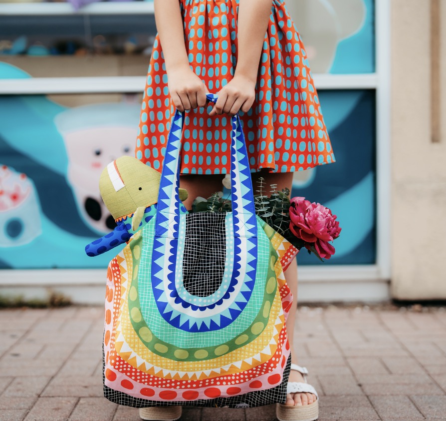 PREORDER - Electric Rainbow Canvas Carryall Panel - Electric Rainbow