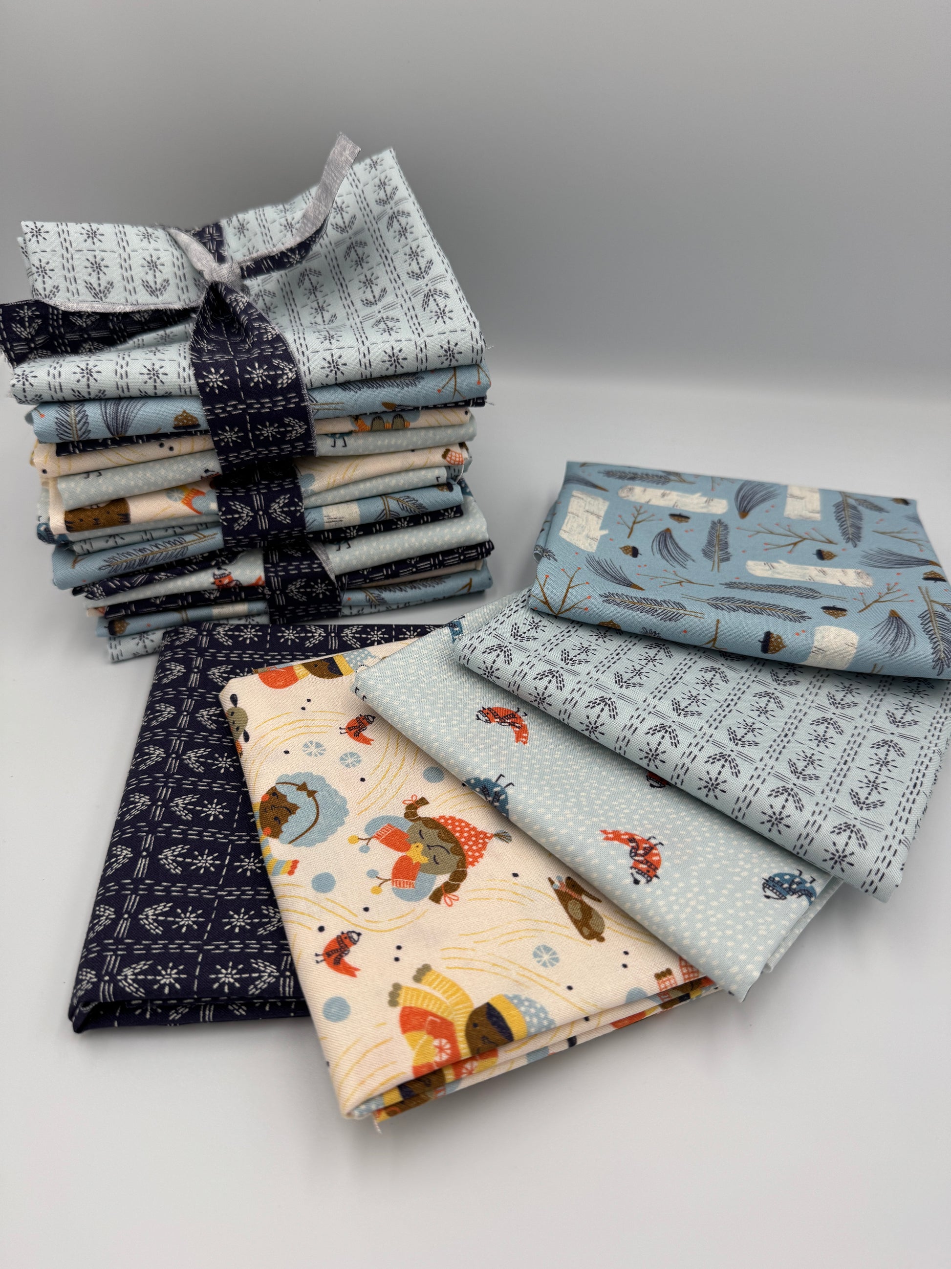 5 pc Fat Quarter Bundle - Snow Friends - Cloud9 Fabrics