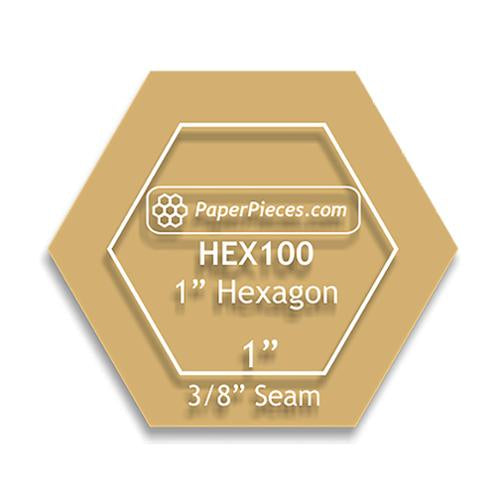 Acrylic Hexagon Template 1"