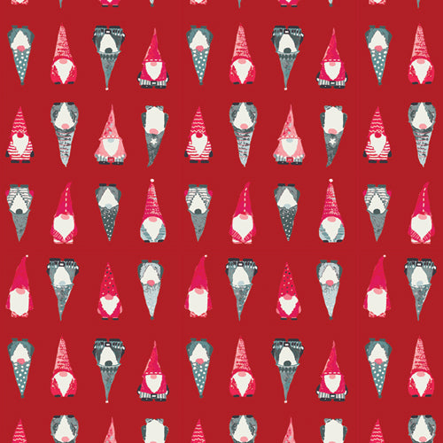 Playful Gnomes Berry - Adventale - Art Gallery Fabrics