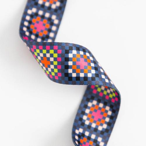 Webbing - 1.5" Granny Square Dark