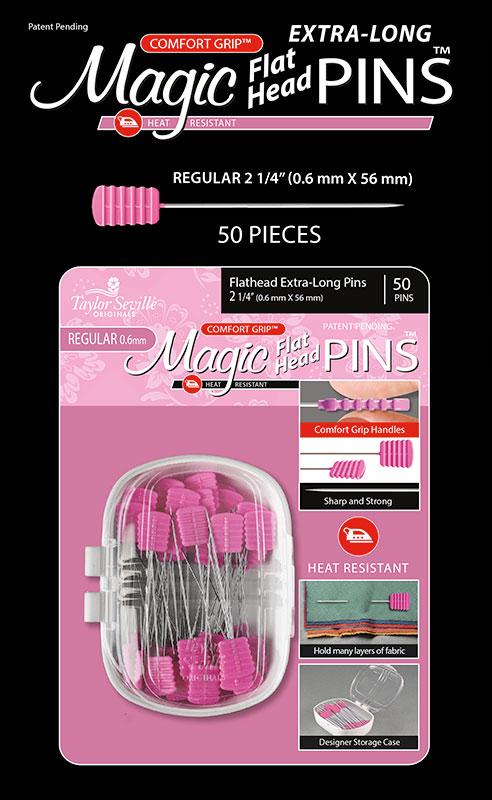 Flat Head Magic Pins - 50ct