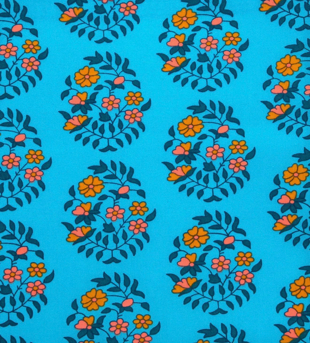 Shalin Turquoise - Oilcloth Coupon