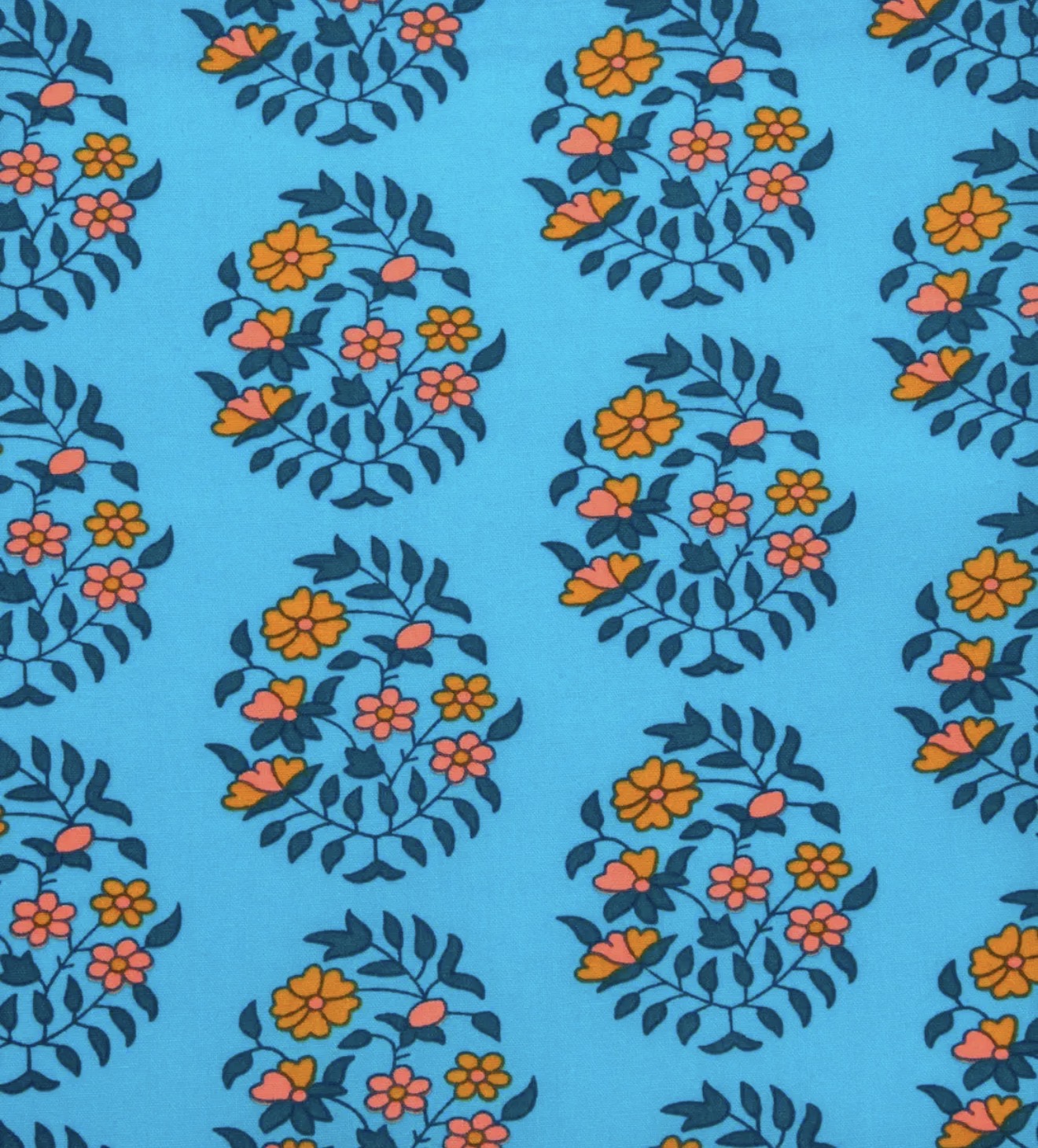 Shalin Turquoise - Oilcloth Coupon