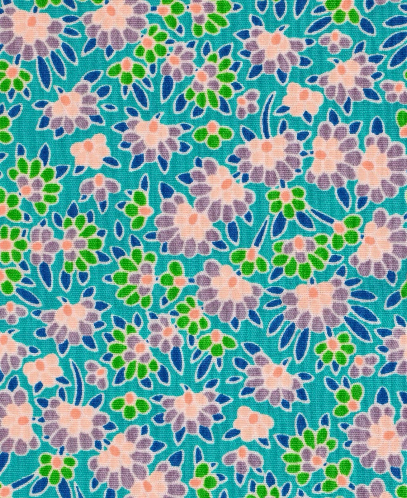 Calendula Green - Cotton Coupon - Petit Pan