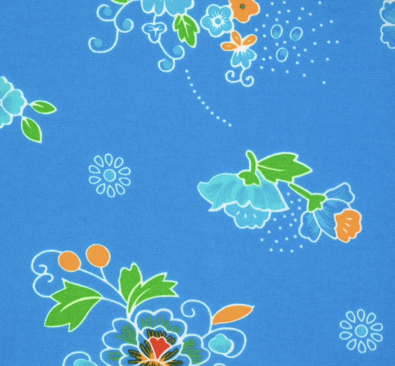 Bright Blue Polska - cotton coupon