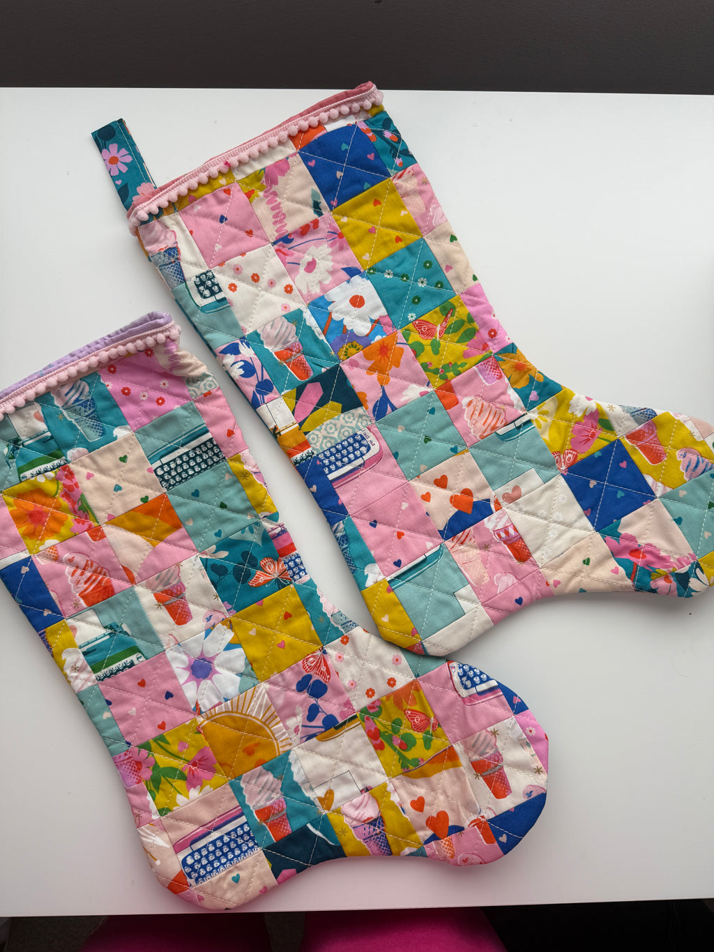 Quilted Patckwork Stockings - Includes Both Pictured